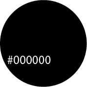une pastille de couleur noire selon le code hexadécimal #000000
