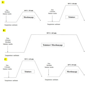 Fig.1 Procédé de teinture et du mordançage