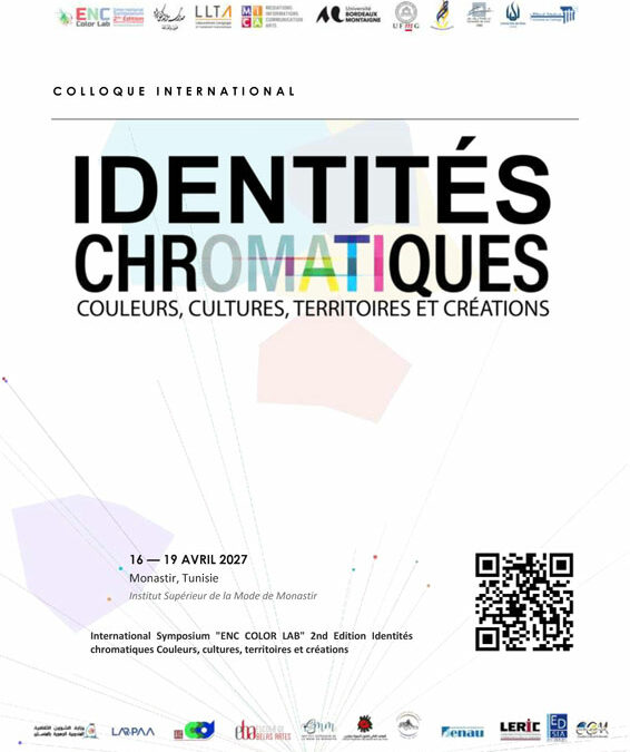 Identités chromatiques. Couleurs, cultures, territoires et créations – International Symposium « ENC COLOR LAB » – 2nd Edition